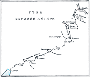 Маршрут верхнеангарской экспедиции летом 1902 г.